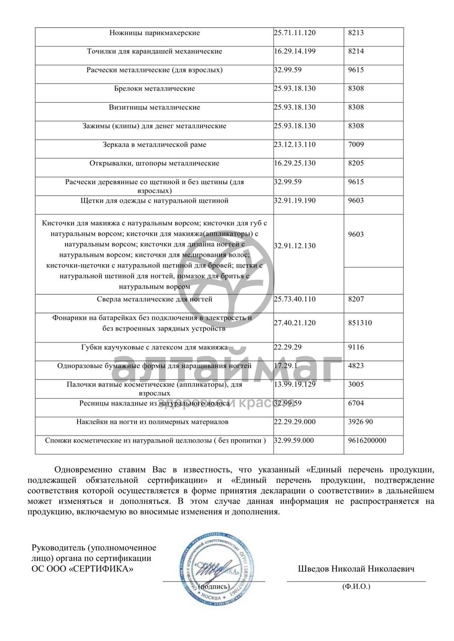 Сертификат на товар Баол полировка для ногтей 3 поверхности МК-116 Баол полировка для ногтей 3 поверхности МК-116 сертификат