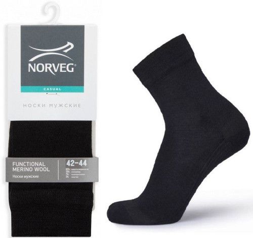 Термобелье Norveg Functional Merino Wool 1FMM-002 носки мужские черные
