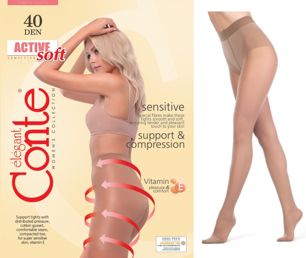 Изображение товара Колготки корректирующие Active Soft 40den загар Колготки корректирующие Active Soft 40den загар фотография